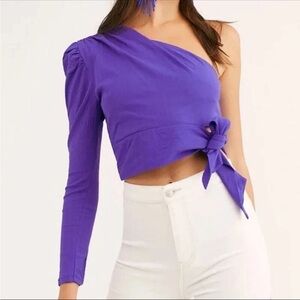 Free People One Shoulder Crop Top